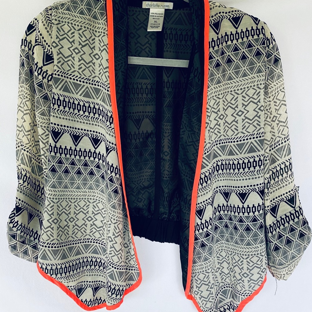 Charlotte Russe Sheer pattern layering top